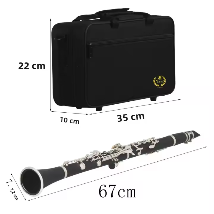 Clarinet Bb Profesional M MBAT17 Con 17 Teclas Kit De Limpieza Caja Destornillador Cuerdas Y Accesorios Instrumento De Madera Para Adultos - 1