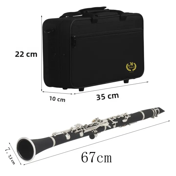 Clarinet Bb Profesional M MBAT17 Con 17 Teclas Kit De Limpieza Caja Destornillador Cuerdas Y Accesorios Instrumento De Madera Para Adultos - 1