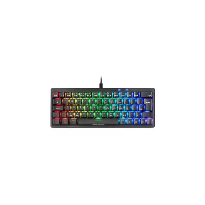 Mars Gaming - MKMINIPRO, Teclado Mecánico Ultra-Compacto 60%, Switches Mecánicos Hot-Swappable, Iluminación RGB C - MKMINIPROYES MKMINIPROYES - 1