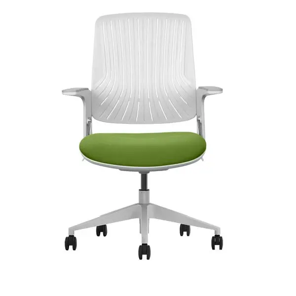 Cromad senior se1800 silla de oficina - altura ajustable con elevador de gas de grado 4 - respaldo de material antibacteriano elástico - ruedas de nailon 360º - color verde/blanco - 1