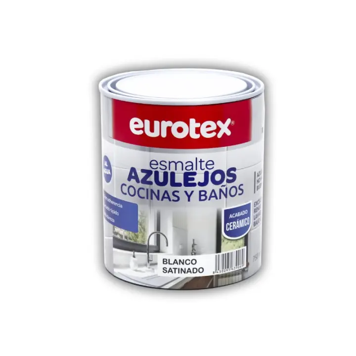 Pintura para Azulejos al Agua con muy buena adherencia SIN imprimación - Disponible en una gran variedad de colores - En Brillante o Satinado - Formato 750 ml - 1