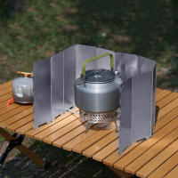 Escudo De Viento Para Estufa De Gas Plegable 8/10 Platos Para Camping Al Aire Libre Material De Aleación De Aluminio Resistente Al Viento Accesorio De Cocina Al Aire Libre - details 0