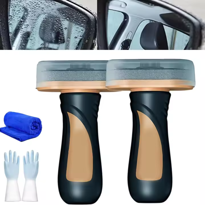Pizarra limpiacristales Louisx, pulida con ratón, revestimiento para parabrisas, pizarra universal para limpiar cristales, apta para todo tipo de superficies de vidrio (2 unidades desengrasantes) - 1