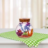 Pequeño Terrario De Moss Artificial Para Acuario De Peces En Vaso De Vidrio Blanco Micro Paisaje Para Decoración De Oficina - details 7