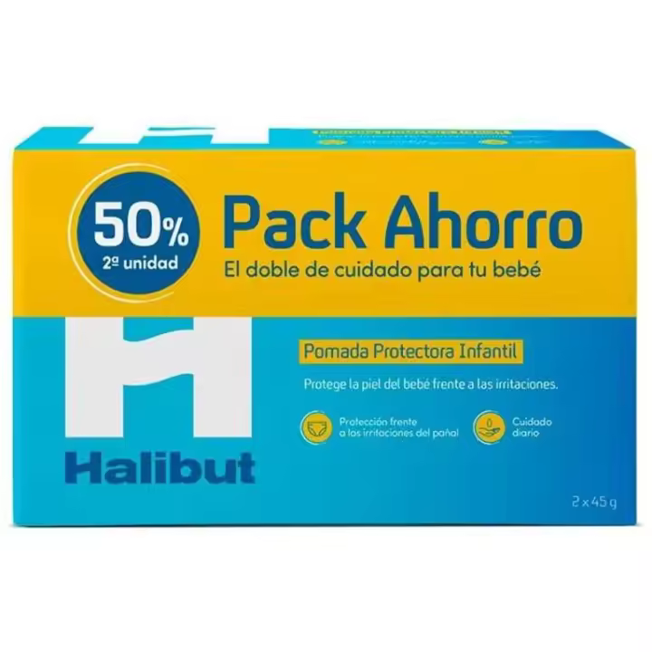 Duplo Halibut Dermoh Pomada Pañal Protectora, 2 Uds - 1