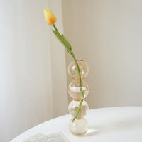 Vaso De Cristal Estilo Japonés Y Nórdico Para Decoración Del Hogar Vaso Sférico Pequeño Con Flecos Creativos Y Borlas Decorativo Para Sala De Estar - details 2