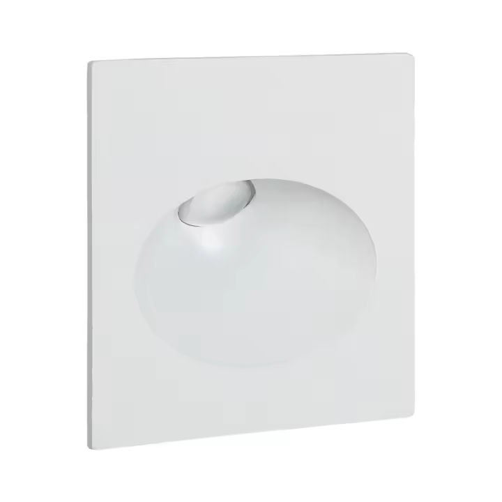 Ledkia Baliza Exterior LED 3W Empotrable Pared Cuadrado Blanco Coney 2700K Blanco Cálido - 1