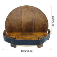 Soporte De Botella De Vino De Madera Para Pared Estante Vintage Para Botella De Whiskey Estante De Madera Para Exhibición Accesorios De Barra Para El Hogar - details 1