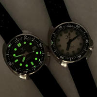 Reloj Automático De Acero Inoxidable Para Hombres Resistente Al Agua 30Bar Con Bisel De 120 Clicks Y Corona De 4.1 Pulgadas Cristal De Zafiro Blanco Turtle Professional Diver Master - details 2