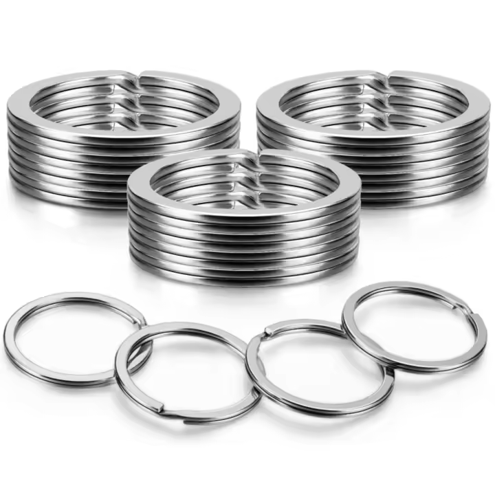 Anillos De Llave Planos De Metal Desmontables Para Oficina Y Hogar Kit De Manualidades DIY Accesorios De Llaves 1 Pulgada - 1