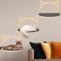 1pc Escalera De Madera Para Gatos Con Alforja Y Rascador Angulo De Pared Muebles Para Gatos Para Jugar Dormir Y Descansar - details 0
