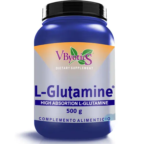 L-GLUTAMINA 500 G Vbyotics - Fuente Energética para Músculo y Riñón - 1