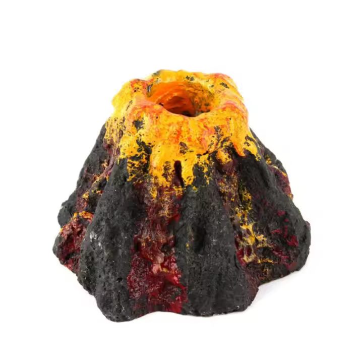 Adorno De Acuario Volcánico Con Piedra De Burbujas Y Bomba De Oxígeno Para Tanque De Peces Material No Tóxico Decoración Artificiosa De Pumice - 1