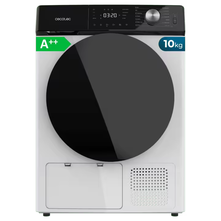 Cecotec Bolero Dresscode Dry 10350 Secadora bomba de calor blanca  10kg clase A++ 14 programas con secado automático y funciones Spa Care Planchado fácil. - 1