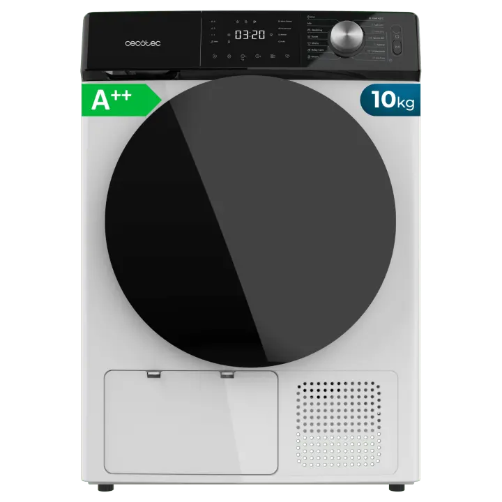 Cecotec Bolero Dresscode Dry 10350 Secadora bomba de calor blanca  10kg clase A++ 14 programas con secado automático y funciones Spa Care Planchado fácil. - 1