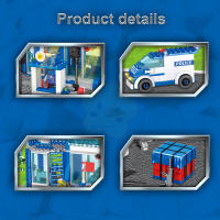 Conjunto De Modelos Militar Para Niños 800PCS Estación De Policía SWAT Set De Prisión Carro Policía Barco Bloques DIY Regalo Para Niños - details 1