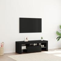 Mueble para TV vidaXL con luces LED en negro y roble de 120x35x40 cm - details 0
