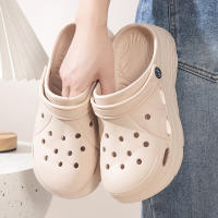 Sandalias De Plataforma Moda Para Mujer Verano 2025 Suela Gruesa EVA Clogs Para Jardín Antideslizantes Playa Con Agujeros Talla True - details 3