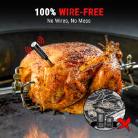 Termómetro De Carne Para Barbacoa Y Grill TempPro I61 Inalámbrico De Acero Inoxidable Impermeable Con Conexión Bluetooth a APP Medición De Alimentos Hasta 500ft - details 4