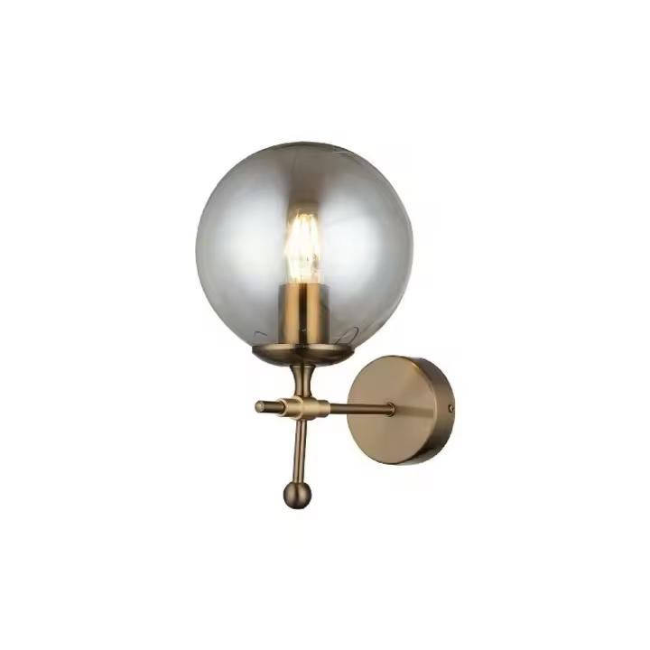 Lámpara de pared Potenza, Metal, Oro, 18x25x29 cm - 1