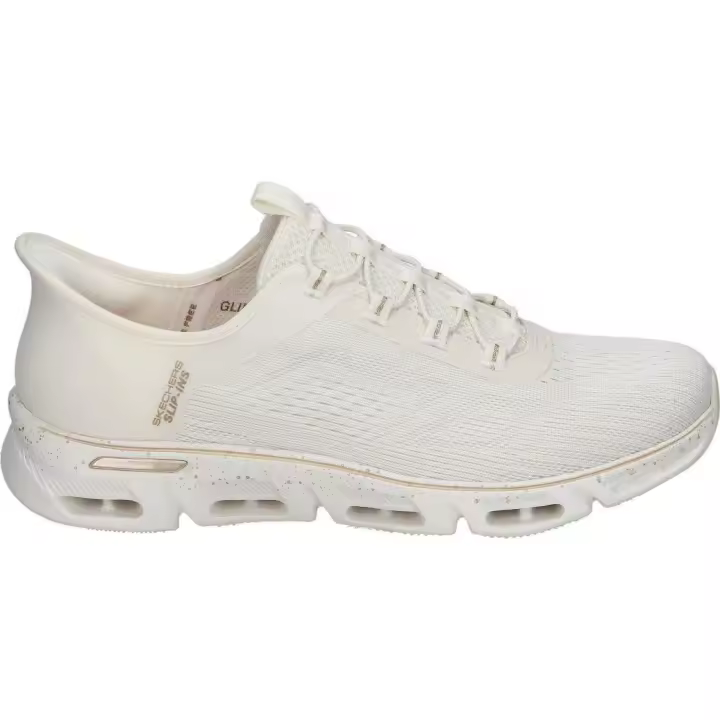 SKECHERS | Zapatillas Skechers Slip-ins Glide-Step Gratify Pace para Mujer – Deportivas Blancas sin Cierre – Slip Ins – Air Cooled Memory Foam – Vegan – Cómodas y Versátiles – Modelo 104610-NTGD - 1