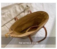 Bolso de paja premium para mujer - Tote de verano estilo boho, diseño exclusivo para playa y looks urbanos（42*28*13cm） - details 2