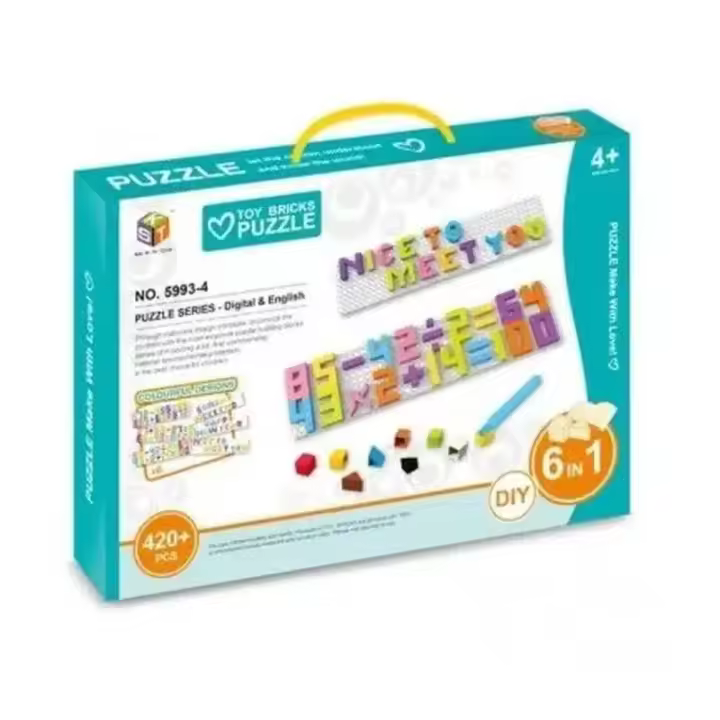 Puzzle infantil mosáicos letras y números  6en1 19-587 JUGUETOON - 1