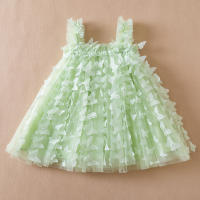 Vestido De Princesa Para Bebé Niña Verano 2024 Con Mariposa 3D Vestido De Cumpleaños De Tul Para Niñas Crianza Ropa Infantil 1-5Años - details 14