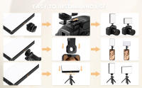 Luz De Autoefilado LED 120 LED 3000Mah Recargable Clip Luz De Teléfono Con 3 Modos De Iluminación Luz De Anillo Para Cámara De Teléfono iPad Laptop Fotografía Vlog - details 6