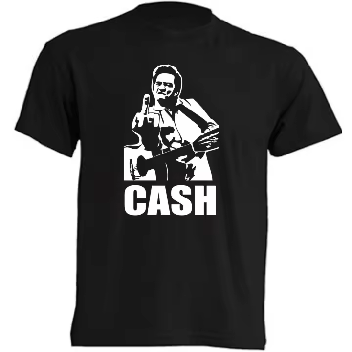 Camiseta Johnny Cash | Algodón | Manga Corta - Tejido tubular, sin costuras laterales. - Punto liso - 1