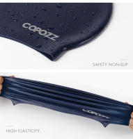 Gorro De Natación Copozz Para Hombres Tamaño Grande Elástico Impermeable De Silicona Para Adultos Deporte Acuático - details 9