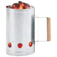 vidaXL Encendedor de barbacoa de carbón de acero galvanizado - details 2