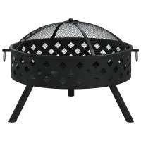 vidaXL Brasero con atizador acero XXL 58 cm - details 2