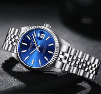 Reloj Mecánico Para Hombre CADISEN Marca De Lujo Auténtico Acero Inoxidable Resistente Al Agua Estilo De Negocios Sin Numeración Cristal De Zafiro - details 7