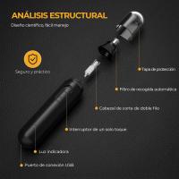 Cortapelos Nariz y Oreja Profesional Indoloro,Quita Pelos Resistente Agua USB recargable,IPX7 Impermeable - details 1