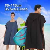 Toalla De Baño Con Capucha Microfibra Para Hombre Y Mujer Secado Rápido Ropa De Baño Poncho De Playa Para Natación Sauna Viajes - details 0