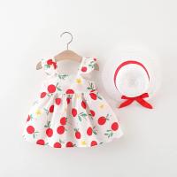 Vestido De Verano Para Niñas 0-3 Años Estilo Casual Con Volante Y Diseño De Pears Florido Manga Corta Tipo Halter Longitud De Pierna Vestido De Mujer - details 22