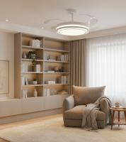 BEL AIR HOME - Ventilador NIKOS - DC blanco, 4 aspas retráctiles, 72W LED 3000|4000|6000K. Para habitaciones y salones. - details 5
