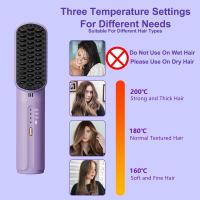 Mini peine alisador de pelo portátil para Mujeres, alisador de pelo Caliente recargable - details 1