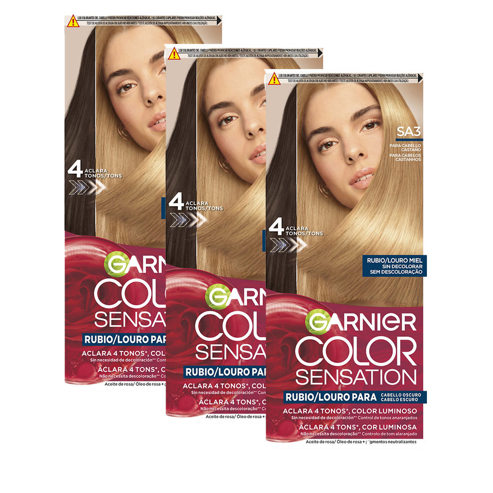 Garnier | Color Sensation Tinte Rubio Luminoso Sin Decoloración para Cabello Negro, rubio o castaño