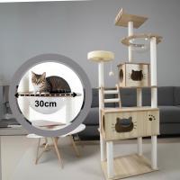 Árbol para Gatos, Torre Rascador para Gatos, 2 Casas de Madera, Plataformas Múltiples, con Juguete Colgante, Natural, 60CM*50CM*182CM - details 0