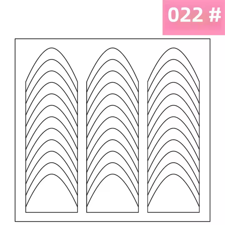 1PCS Guía De Dibujos Para Uñas En Blanco Estilo Francés Adhesivo De Acrylic Para Arte De Uñas DIY Decoración De Tiras Y Plantillas Para Uñas - 1