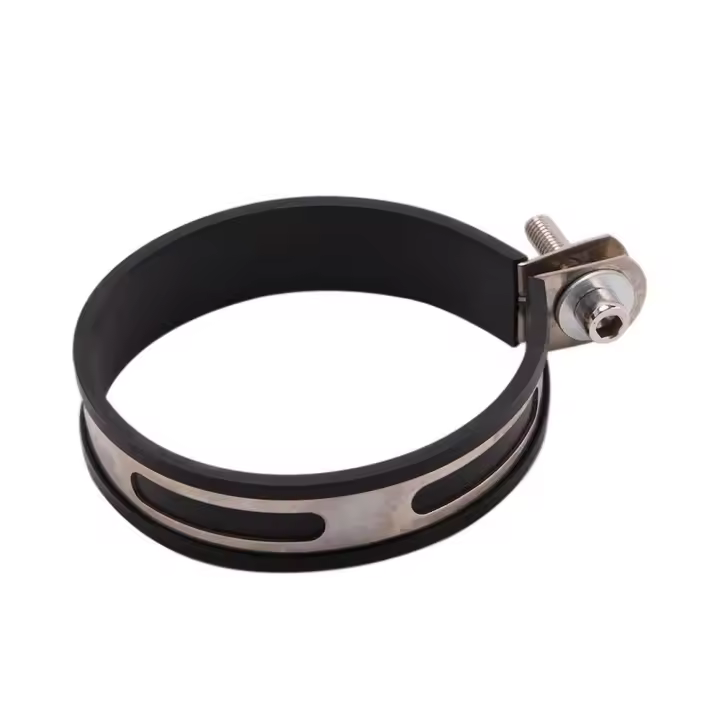 Soporte De Mango Universal Para Escape De Motocicleta Bisagra De Exhalar Apoyo De Tubo De Escape Anillo Fijo De Acero Inoxidable Negro - 1