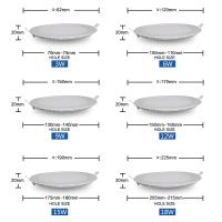Ultrafin LED Panel de Luz Lámpara Downlight Empottrado Circular Ronda 3W 6W 9W 12W 15W 18W 24W Spot Plafond 110V 220V 230V - details 0