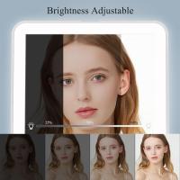 Espejo de maquillaje portátil con luz, iluminación de 3 colores, Pantalla táctil regulable, Espejo cosmético plegable - details 2