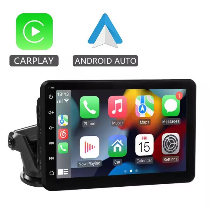Reproductor Multimedia De Coche 7 Pulgadas Con Carplay Android Auto Pantalla Táctil IPS Entrada AUX Bluetooth MirrorLink Universal - 1