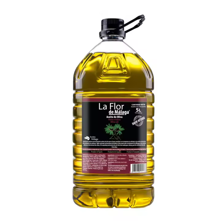 LA FLOR MALAGA  Olio di oliva OLIO INTENSO/INTESO  5 litri Garantito fresco in scatola 100% fresco - 1