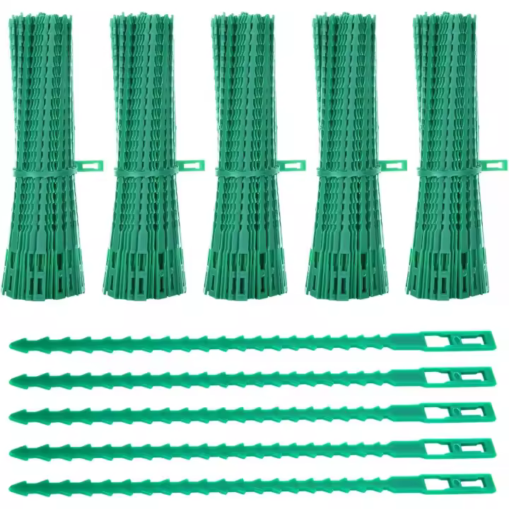 Paquete de 1200 bridas para plantas, bridas de jardín ajustables de 23 cm, bridas de plástico para jardín flexible, bridas para cables de jardín para ayudar a sostener las plantas - 1