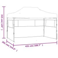 vidaXL Carpa plegable para celebraciones con 3 paredes blanco 3x4,5 m - details 7