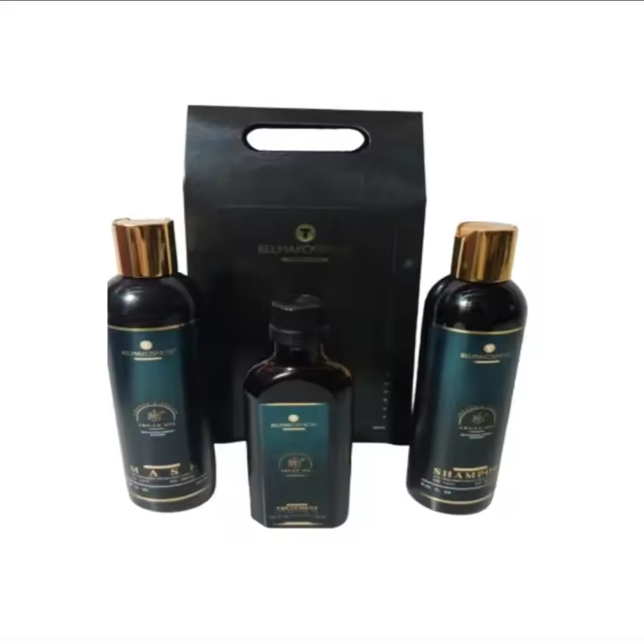 Belma Kosmetik Kit Argán Oil Trio Aceite Argán 100ml + Mascarilla Argán 250ml + Champú Argán 250ml - Pack Regalo Antiencrespamiento - 1
